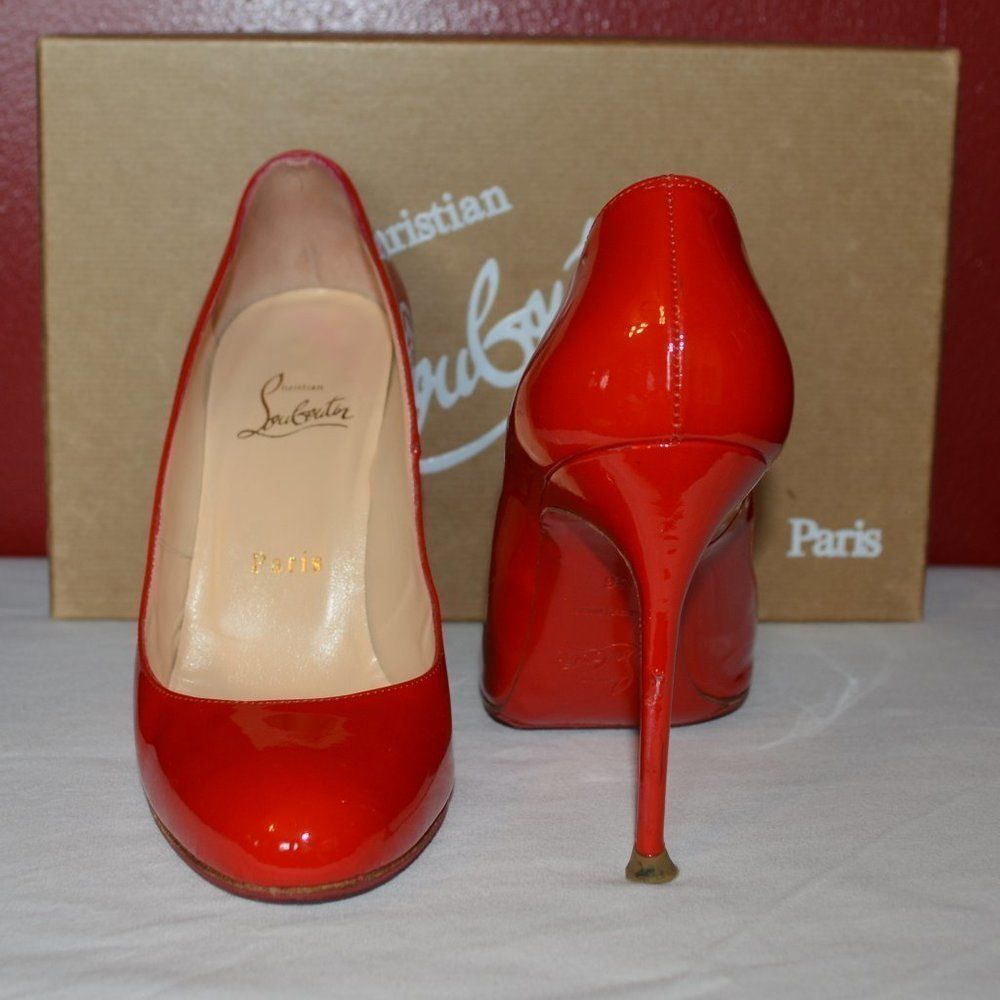 𝅺CHRISTIAN Louboutin Red Fifille 100 Patent Calf - Picture 7 of 16